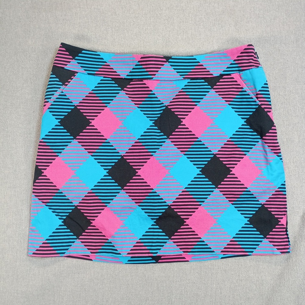 Loudmouth Ladies Size 8 Golf Skirt Skort Colorful Geometric Stretch Athletic